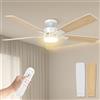 Airwit 132cm Grande Flusso d'Aria Ventilatore Soffitto con Luce, Silenzioso