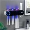 iHave Porta spazzolini bagno UV con sterilizzatore spazzolini da denti, portaspazzolino da muro con 3 bicchieri porta spazzolino e porta dentifricio, accessori bagno moderni e decorazione bathroom