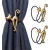 Generic 2 Pezzi Vintage Gatto Magnetico fermatenda Clip Holdback Finestra Tenda Decorativa casa Ufficio Decorativo