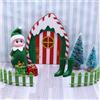 Onlvmyur 9 Pezzi Elfo Natale Porta Magica Carino Porta Elfo Natale Kit Verde Casetta Elfo Natale Accessori Miniature Porta dell Elfo per Bambini Regalo di Natale