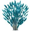 M METERXITY 120Pz Code Di Coniglio Erba 17 Pollici Code Di Coniglio Soffici Fiori Secchi Rami Decorazione Per Vaso Erba Secca Decor Per Casa/Matrimonio/Vaso/Ufficio/Festa [Blu Verde]