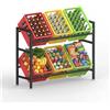 ViviDreamore 2 Ripiano Porta Casse, Scaffale di Archiviazione in Metallo | Resistente per Bottiglie di Birra, Acqua, Soda, Piedi Regolabili, Ideale per Cucina, Garage, Bar, Soggiorno