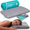 BLISSBURY Cuscino in memory foam sottile da 6,6 cm, sottile, piatto, rinfrescante per pancia o schiena, con morbido rivestimento in bambù lavabile, supporto per collo e testa, per uomini e donne