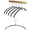 Hagspiel 10 grucce appendiabiti in metallo, rivestite antiscivolo, colore nero, per bambini, adolescenti e donne, lunghezza 36 cm
