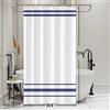 SDOTPMT 90x180cm Tenda da doccia bianca viola Minimalismo moderno Tenda da bagno a strisce Campagna Agriturismo Classic Estetica Vasca da bagno Tenda per Bagno Decor con ganci