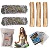 SamayZen - Salvia Bianca da bruciare con Ruta e Palo Santo - Set per la Purificazione Energetica e la Protezione Spirituale - per Meditazione, Yoga e Rituali - salvia bianca sciamanica purificazione