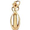 Jenngaoo Statua di Coppia, Coppia di Innamorati in Resina Bacio Fatto a Mano Statua Statuetta Scolpita Artigianato Anniversario Matrimonio Regalo Sposi Idee Regalo Matrimonio Regali di San Valentino(Oro)