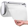 simpletome Porta Asciugamani Di Carta Sottopensile O Montaggio A Parete Funzionamento Con Una Mano Braccio Di Tensione Porta Rotolo Da Cucina (Argenteo, per rotolo da 24-28 cm/9,4-11 pollici)
