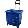 GERSO - Carrello spesa 55 litri con ruote Cestino spesa in plastica ABS, mobile, di colore blu
