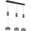 Trio Leuchten TRIO, Sospensione, Franklin incl. 3 x LED,SMD,9,0 Watt,3000K,1050 Lm. Alluminio, Antracite, Finitura: Alluminio, Antracite L:85,0cm, L:14,0cm, A:150,0cm Altezza regolabile,