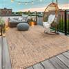 TT Home Tappeto Per Esterno Cucina Balcone Tappeto Soggiorno Etnico Monocromatico Screziato, Colore:Beige Ocra, Dimensione:160x220 cm