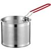 SMZhomeone Vaporiera e cestello per pasta per bollire, colino a rete in acciaio inox con manico rimovibile, adatto per varie pentole e metodi di cottura (02)