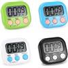 Kasanni 4 Pezzi Timer Digitale Timer Cucina Magnetico Con 4 Colori Timer Cucina Digitale Con Supporto Pieghevole Per Cucinare, Cuocere Al Forno, Fare Sport E Studiare