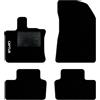 QUEMAR Tappetini Auto per Renault Captur II, Bordo Nero, 1 Ricamo | dal 2020 / anche E-Tech Plug-in Hybrid / Kit Tappeti Moquette e Gomma su Misura / Set 2 Ant.+2 Post./ Ricami e Colori Person.