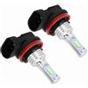 ZDETGU Lampadine Fendinebbia LED H8 H11 da 2 Pezzi, 80W 8000K Blu Ghiaccio Alta luminosità Basso Consumo Energetico, con Perline Lampada CSP per Veicoli Universali 12 24V