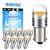 SOFOC BA9S LED Bulb Warm White 3000K 24V AC/DC Lampadina per Luce Targa, Luci Laterali, Plafoniera, Luci di Lettura, Baule BA9 53 T4W 10Pcs