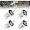 MniimaLuxe 4 filtri del carburante diesel trasparente, per riscaldamento diesel, riutilizzabili, filtro diesel, filtro diesel in linea, 4 mm, filtro per riscaldamento diesel, per auto, camion, barca