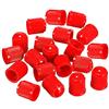Beito Colorati in plastica valvola della gomma antipolvere Tappi per auto, moto, camion, bici e biciclette (50pcs) rosso