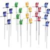 PMELCXD Pali da giardino a forma di libellula 3D, set da 25 pezzi, ornamenti multicolore in PVC su paletti da 25 cm, decorazione vivace per esterni, giardino, prato, patio e aiuole