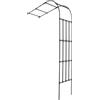 Dettchan Arco da giardino nero, arco per rose, in acciaio, resistente alle intemperie, per piante, per cancelli, balconi, giardini, cortili, 150 x 40 x 260 cm