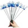 Rikyo Libellula da giardino con bastoncini, libellula finta 3D rimovibile, 25,4 cm, impermeabile, con testa agitante, decorazione da giardino per esterni, regali stravaganti di Natale per la scuola materna