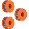 Daaxing Confezione da 3/6/9 rocchetti e filo per ricambio Go per Argos McGregor MCT1825 e accessori di ricambio per decespugliatore, bobine autoalimentate (confezione da 3)