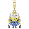 Swarovski Minions Bob Charm, Pavé, Multicolored, Gold-Tone Plated