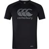 Canterbury Large Logo Superlight Maglietta per Uomo, Black/Gunmetal Grey, XXL