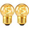 Genixgreen E27 G40 Mini Globe LED Lampadina 1W, Lampada a Filamento LED