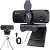 N newline NewlineWork Webcam 4k PC con Doppio Microfoni con Cancellazione del Rumore, Auto-Focus, Correzione Luce, con Privacy Shutter e treppiede, USB 2.0 UHD Webcam per PC Mac Desktop Skype Streaming
