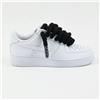 Nike Air Force 1 Rope Laces Custom Black Bianco