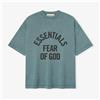Fear of God Essentials Campus 90's Short Sleeve Tee Faded Coastal Nero