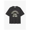Fear of God Essentials Campus 90's Short Sleeve Tee Faded Black Nero