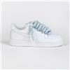 Nike Air Force 1 Rope Laces Custom Azzurre Bianco