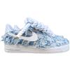 Nike Air Force 1 Rope Custom Denim Jeans Lavaggio Chiaro