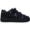 Nike Air Force 1 Custom Black Glitter Laces Off Strass Rossa