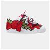 Nike Air Force 1 White Rope Laces Custom White Red Roses Rose Rosse