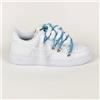Nike Air Force 1 White Custom Blue Rope Laces Off Swarovski Glitter Strass Grigi