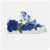 Nike Air Force 1 White Rope Laces Custom White Blue Roses Rose Blu