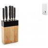 H&H Ceppo 5 Coltelli In Legno