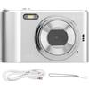 Gistuch Fotocamera digitale da 2,4 pollici, 48 MP, 1080P, zoom 8x, con funzione selfie e stabilizzazione anti-vibrazione, ideale per adolescenti, studenti, bambini, bambine e anziani