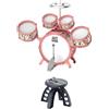 Yunmeryker Set di Batteria per Bambini Giocattolo Musicale Apprendimento Precoce con Bacchetta Giocattolo Sensoriale per Spettacoli Teatrali Concerto Regalo di C, Rosa