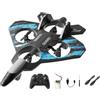Yunhgft Aereo Telecomandato Plane Schiuma Glider Modello Fisse Funzione Luci LED Resistente Cadute per Bambini E Adulti Appassionati Volo Adatto per Regal, Blu