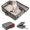 Swhiue Letto Igienico per Gatti Pieghevole con Coperchio & Setaccio