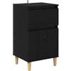 Generico Armadio da Notte Rovere Nero 40 x 35 x 70 cm Legno Multistrato,Mobili,Tavoli,Comodini,Nero,12.49 kg,881237