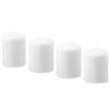 Ikea HEMSJO - Candela a blocchi non profumata, bianca, confezione da 4, 8 cm