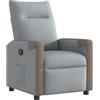 vidaXL Poltrona Reclinabile in Tessuto Grigio Chiaro, poltrona reclinabile, poltrona elettrica, poltrona singola, poltrona reclinante, poltrona