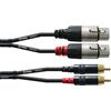 Cordial CFU 1.5 FC Cavo di interfaccia e Adattatore 2X Cinch 2X XLR Nero