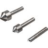 wolfcraft Set di svasatori WS da 3 pezzi, codolo cilindrico, 2504000