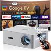 OSCAL PV800Pro 4K Projector 1400 ANSI WiFi 6 for Home Theater & WFH Google TV